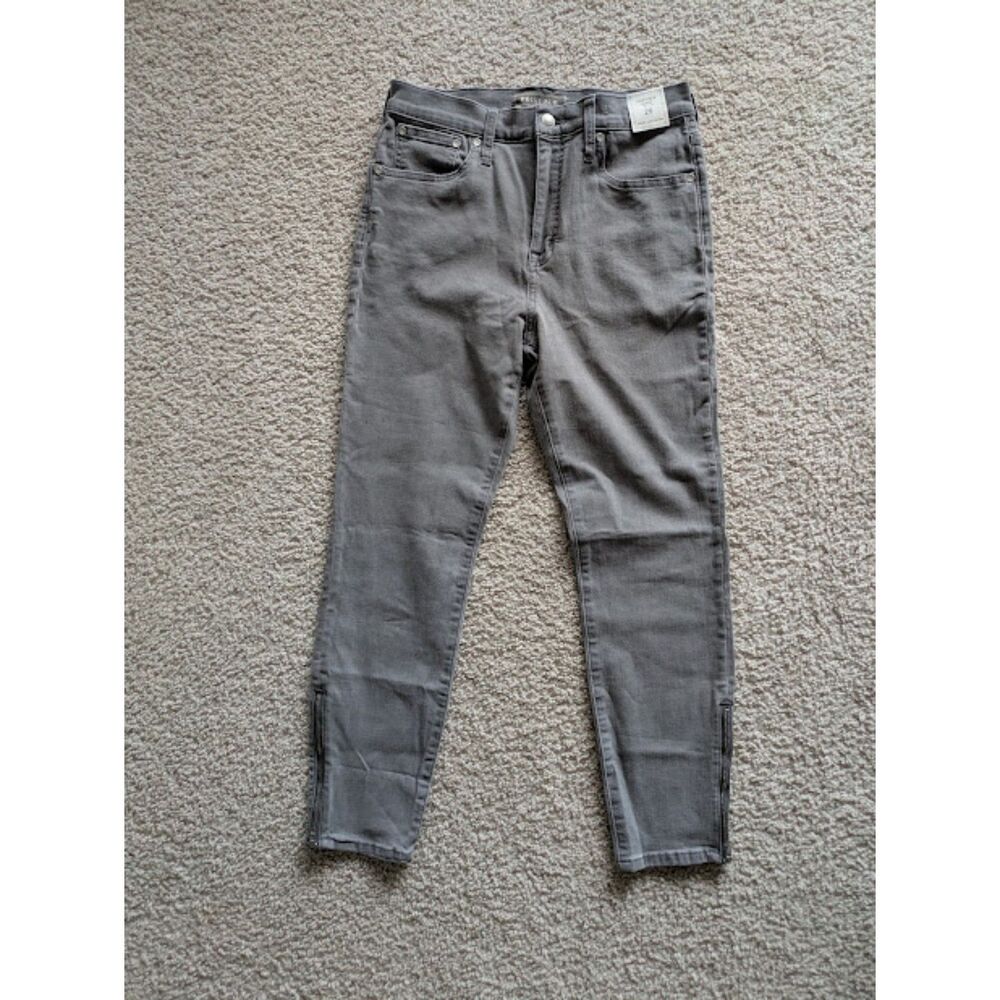 NWT Point Sur J.Crew Gray Slim Fit Ankle Length Zipper Leg Hem Jeans Sz 29